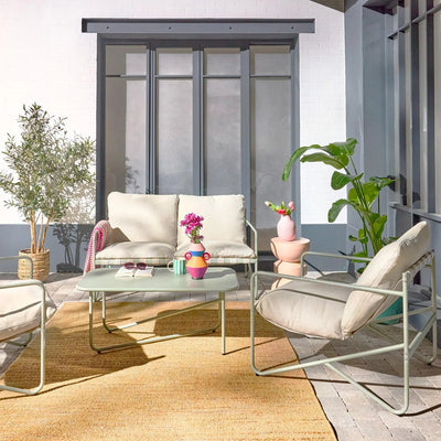 Alcamo Salon de jardin acier 4 places