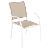 Fauteuil de jardin empilable PIAZZA Lin & Blanc