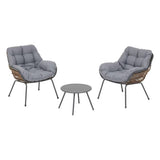 Salon de jardin duo PAOPAO Gris & Graphite