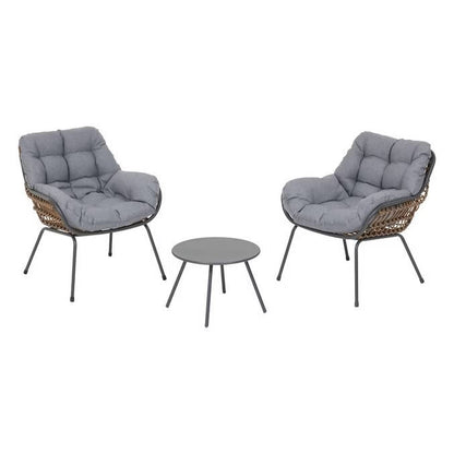 Salon de jardin duo PAOPAO Gris & Graphite