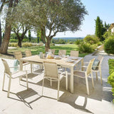 Table de jardin carré EVASION Lin / Argile