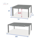 Table de jardin EVASION Effet bois Honey / Graphite