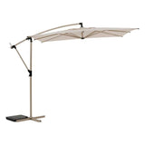 Parasol déporté carré inclinable MANOA Argile / Blé