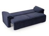 GREVIN Canapé convertible 3 places - Bleu