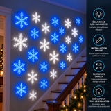 FrostGlow™ – Set de Flocons de Neige LED Muraux - 36 Flocons