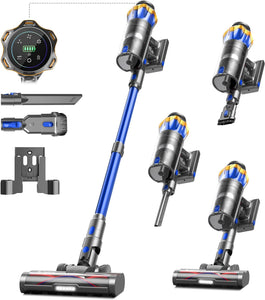 650W/55KPA Aspirateur Balai sans Fil 70min, 1.6 L Aspirateur sans Fil Puissant avec Rechargeable Support Mural, Brosse Anti-Enmêlement Améliorée et OLED Écran Tactile, pour Sols Durs/Animaux/Voiture2
