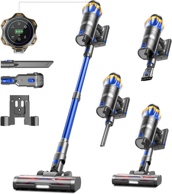 650W/55KPA Aspirateur Balai sans Fil 70min, 1.6 L Aspirateur sans Fil Puissant avec Rechargeable Support Mural, Brosse Anti-Enmêlement Améliorée et OLED Écran Tactile, pour Sols Durs/Animaux/Voiture2