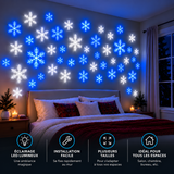 FrostGlow™ – Set de Flocons de Neige LED Muraux - 36 Flocons