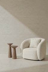 Amanti Off White Boucle Lounge Sofa Chair