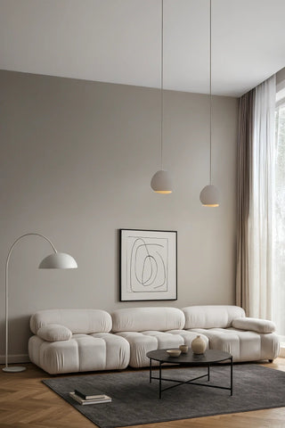Nuvola Dusty Velvet 3 places - Blanc