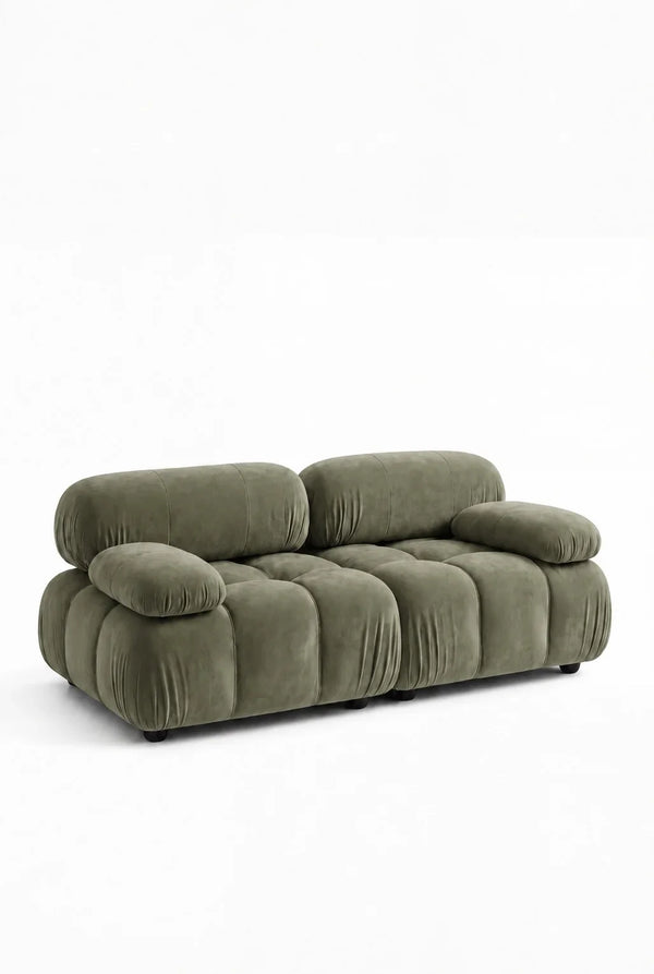 Nuvola Dusty Olive Velvet 2 places