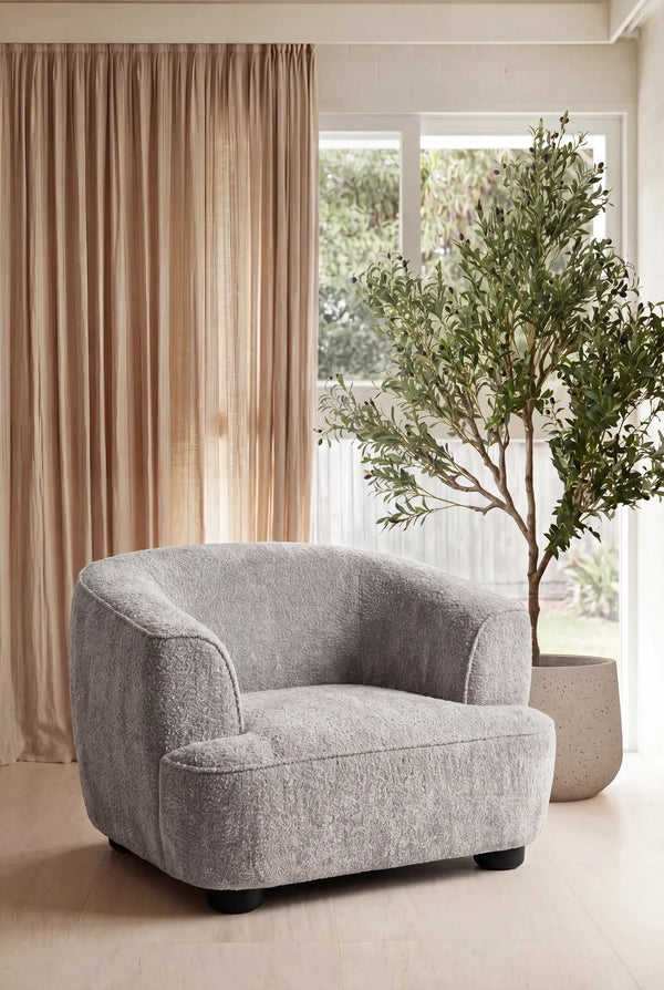 Vespro Grey Textured Sofa Chair