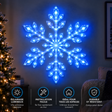 FrostGlow™ – Set de Flocons de Neige LED Muraux - 36 Flocons