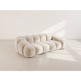 Ava - canapé 3 places en velours texturé - Beige