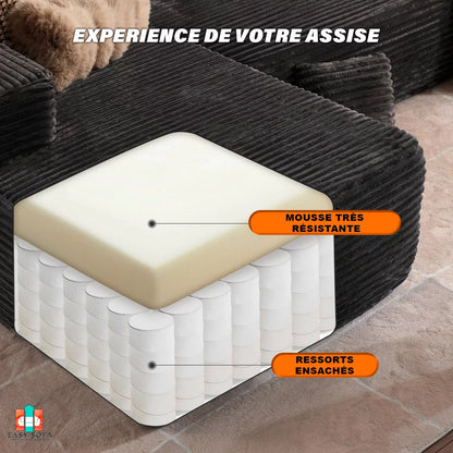 Canapé 3 Places compressé - homavodiscount