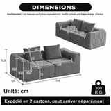 Canapé compressé 2 places - homavodiscount