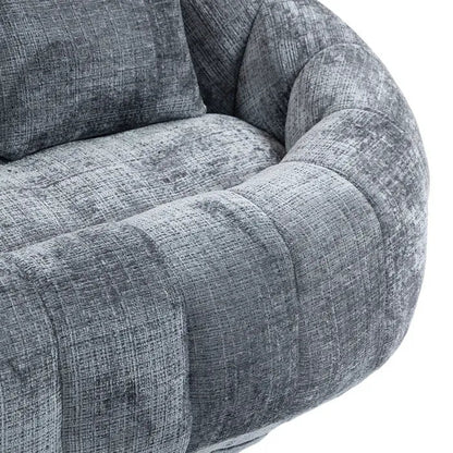 Canapé Compressé 2 Places En Chenille - Gris - homavodiscount
