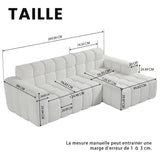Canapé Compressé Canapé angle Moderne 3 Places 250X150X85Cm - homavodiscount
