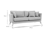 Canapé scandinave déhoussable 3 places
