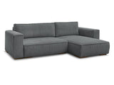 CHELSEA Canapé d'angle réversible Compressé - Gris foncé - homidiscount