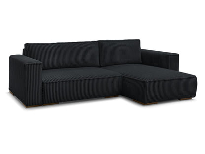 CHELSEA Canapé d'angle réversible Compressé - Noir - homidiscount