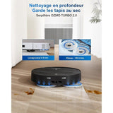 ECOVACS T50 Omni GEN2 - Robot Aspirateur Laveur - 21000Pa - ZeroTangle 2.0 - Station OMNI avec vidage automatique