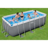 Kit Piscine hors sol tubulaire BESTWAY - Steel Pro Max™ - 412 x 201 x 122 cm - Rectangulaire (Filtre à sable, échelle) - homidiscount