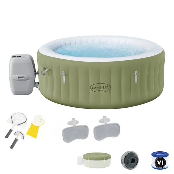 KIT TOUT INCLUS BESTWAY : spa gonflable rond 4 places et accessoires - homidiscount