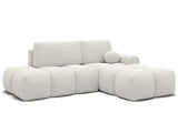 KLÉBER Canapé d’Angle Kléber - Blanc - homidiscount