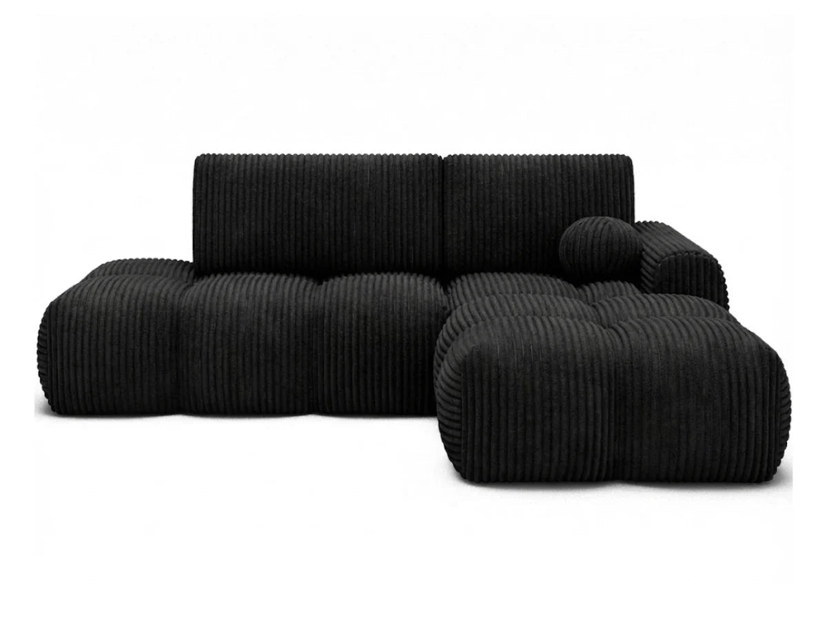 KLÉBER Canapé d’Angle Kléber - Noir - homidiscount