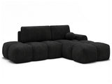 KLÉBER Canapé d’Angle Kléber - Noir - homidiscount
