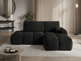 KLÉBER Canapé d’Angle Kléber - Noir - homidiscount