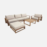 Mendoza Salon de jardin bois d'acacia 5 places - homidiscount