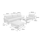 Mendoza Salon de jardin bois d'acacia 5 places - homidiscount