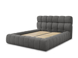 MONT - BLANC Lit coffre MONT - BLANC tissu chiné - Gris - homidiscount