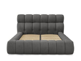 MONT - BLANC Lit coffre MONT - BLANC tissu chiné - Gris - homidiscount