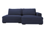 MONTPARNASSE Canapé d'angle convertible - Bleu - homidiscount