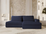 MONTPARNASSE Canapé d'angle convertible - Bleu - homidiscount