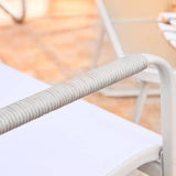 Noto Salon de jardin acier 4 places Beige - homidiscount