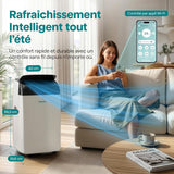 SereneLife Climatiseur Portable 16 000 BTU – Climatiation Mobile 3 en 1 Silencieuse avec Refroidissement, Chauffage, Déshumidificateur, Ventilation, Kit Fenêtre, Pour Chambre et Bureau jusqu’à 32 m² [Classe énergétique A+++] - homidiscount