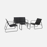 Silvi Salon de jardin métal 4 places - homidiscount