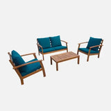 Ushuaia Salon de jardin bois d'acacia 4 places - homidiscount