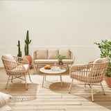 Vatuo Salon de jardin acier et cordes 4 places - homidiscount