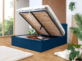 VIVARA Lit coffre VIVARA rangement XL - Bleu - homidiscount